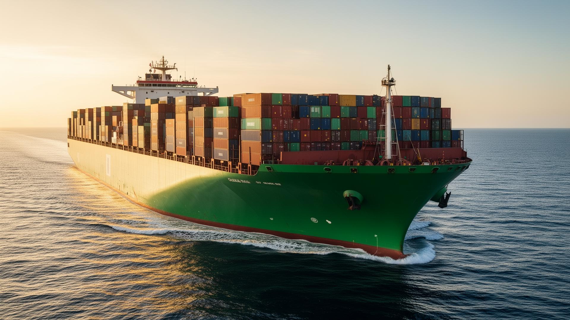 Levend Shipping cargo vessel at sea